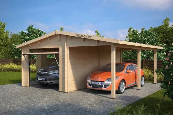 GARAGE WITH CANOPY HANSA G