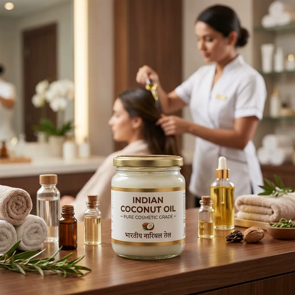 Foto di olio di cocco indiano in cosmetologia